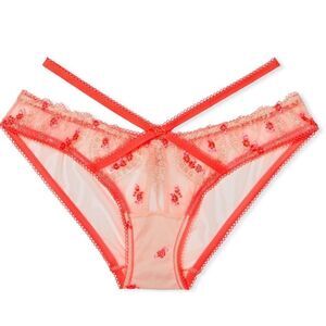 Victoria’s Secret Dream Angels Sweetheart Mesh Strappy Keyhole cheekini tanga Xl